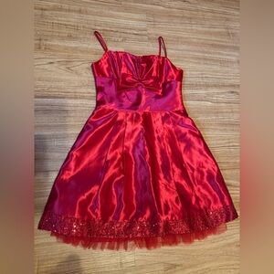 Jessica McClintock Girls Red dress with a bow